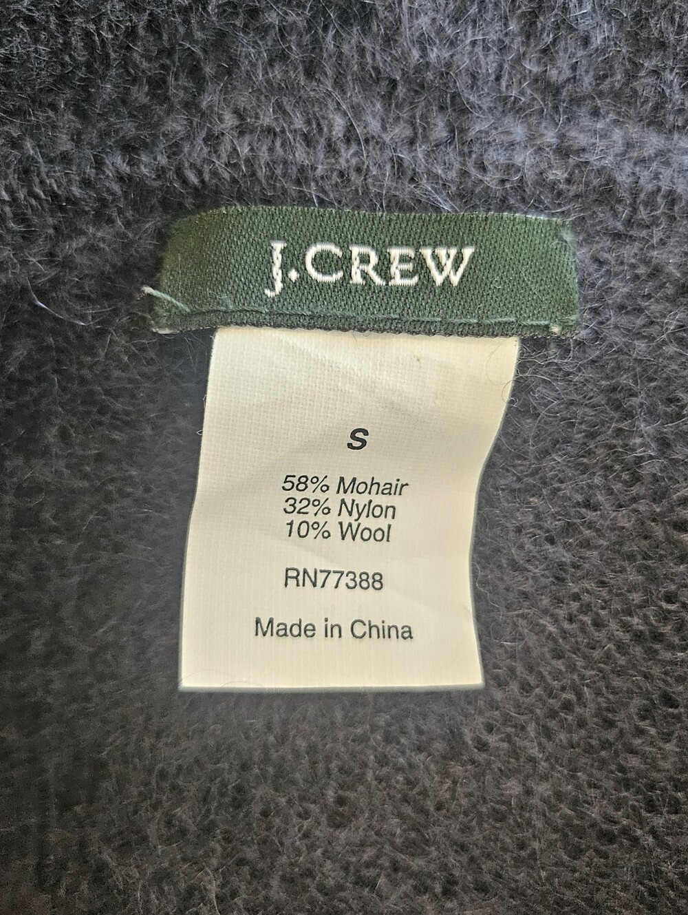 J.Crew Lightweight mohair blend Ruffle button-up cardigan sweater S - Picture 6 of 6